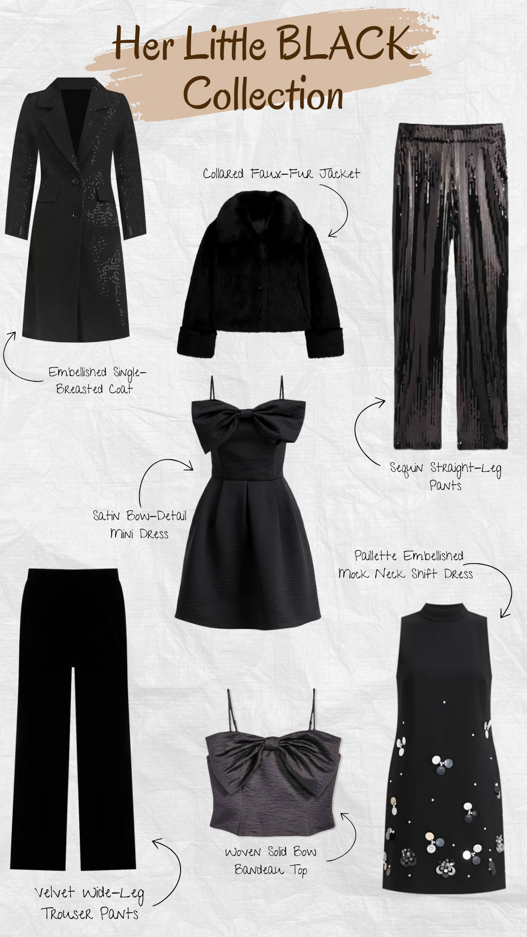 Her Little BLACK Collection 🖤✨
Classic, chic & always the moment.
From velvet trousers to bow-detail dresses & glam sequins — you can never go wrong with black. 

 #LTKHoliday #LTKSaleAlert #LTKFindsUnder100