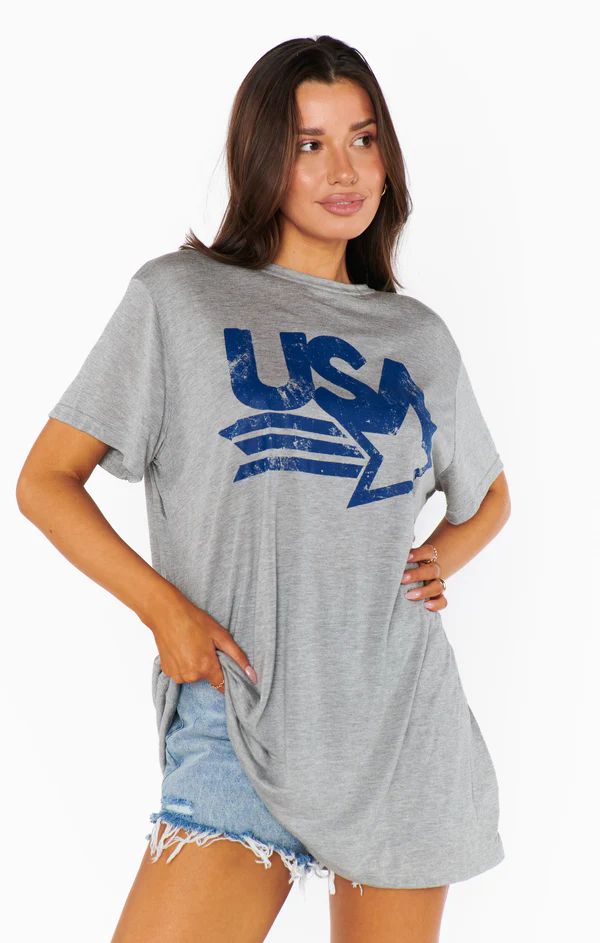 Overnight Tee ~ USA Navy Graphic | Show Me Your Mumu