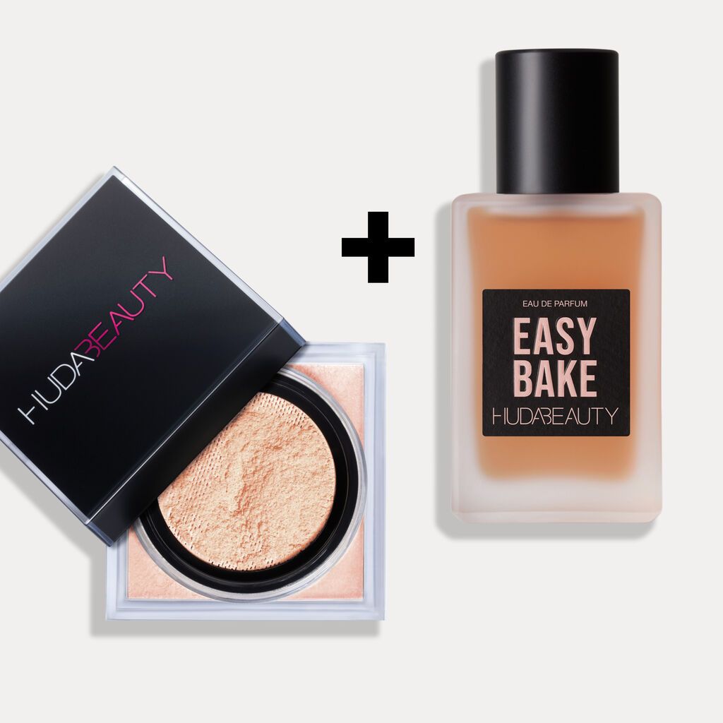 Easy Bake Fragrance Free Loose Powder & Eau de Parfum | Huda Beauty US