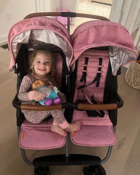The cutest most functional double stroller! And it fits through standard doors 👏🏼 I love that they’re side by side and the seats lays down for naps with plenty of storage. Also- the pink, are you kidding me! 

#LTKfamily #LTKkids #LTKbaby