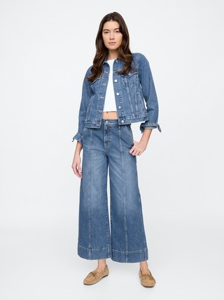 High Rise Wide-Leg Crop Jeans | Gap Factory