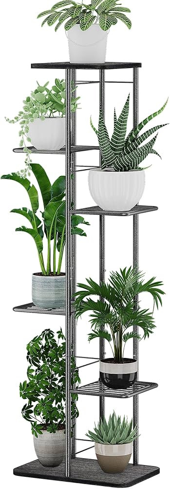 Simple Trending Plant Stand Shelf Indoor Outdoor Waterproof, 6-Tier 7 Potted Heavy Duty Metal Tal... | Amazon (US)
