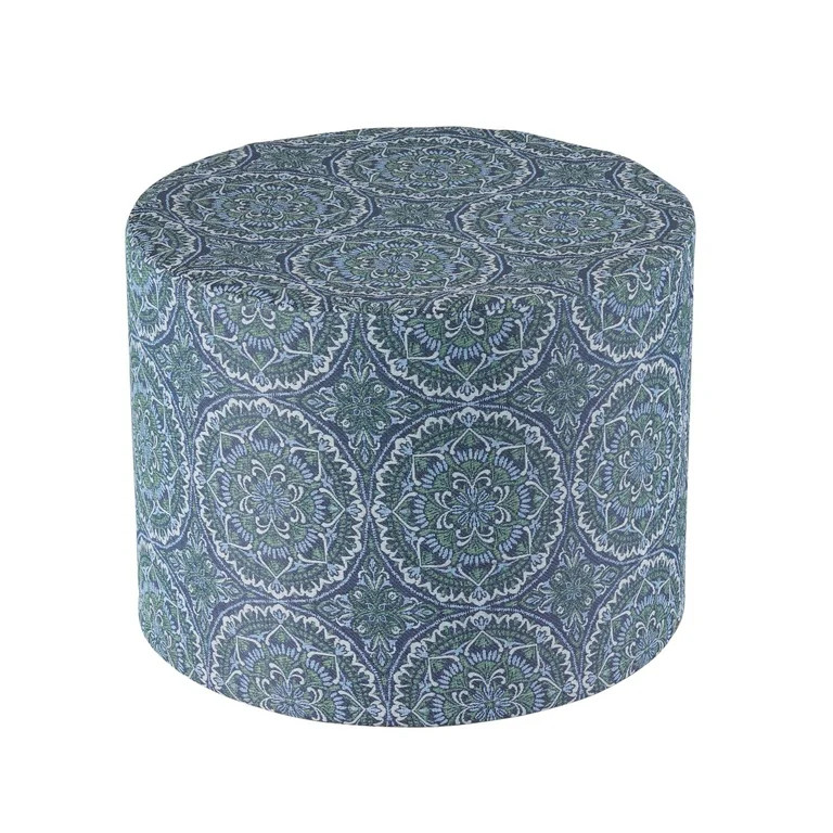 Better Homes & Gardens 20" Round Outdoor Pouf Ottoman, 1-Piece, Medallion | Walmart (US)