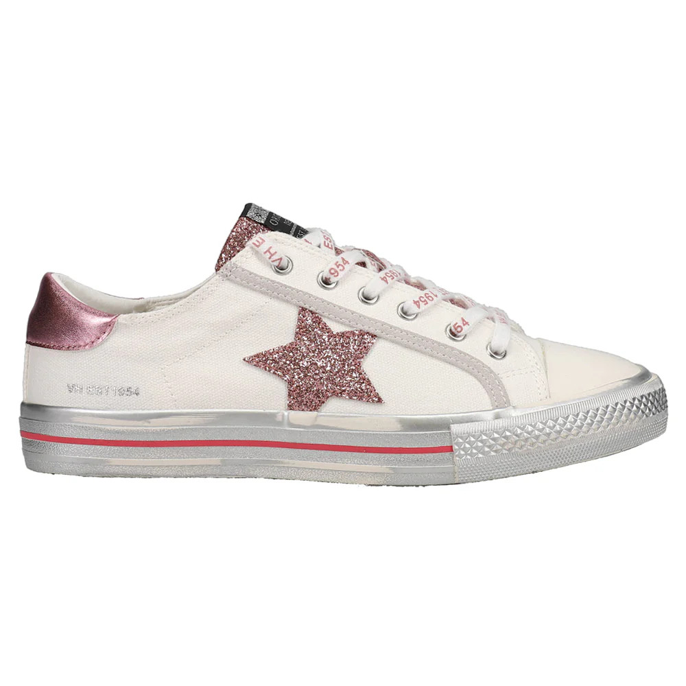 Shop White Womens Vintage Havana Alive Glitter Lace Up Sneakers | Shoebacca