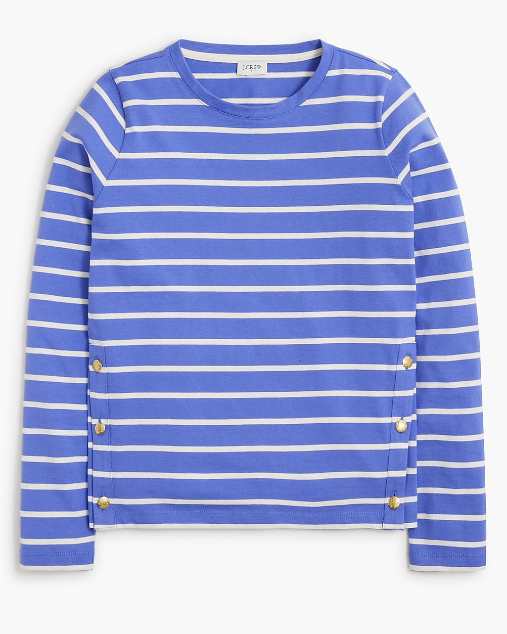 Striped long-sleeve side-button top | J.Crew Factory