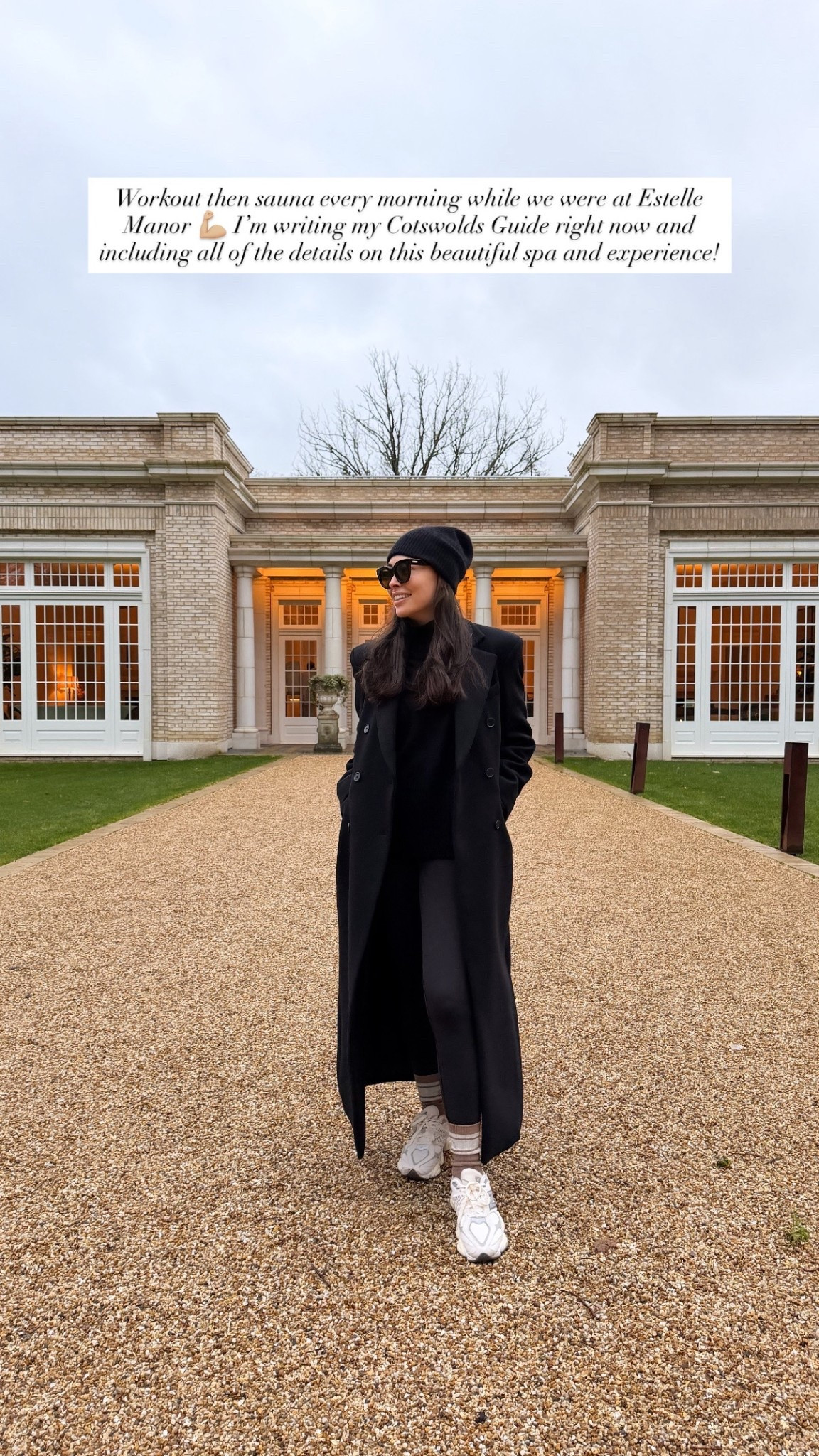 Winter outfit, black coat, New Balance sneakers, casual style. 

#LTKActive #LTKfitnessgoals #LTKootd