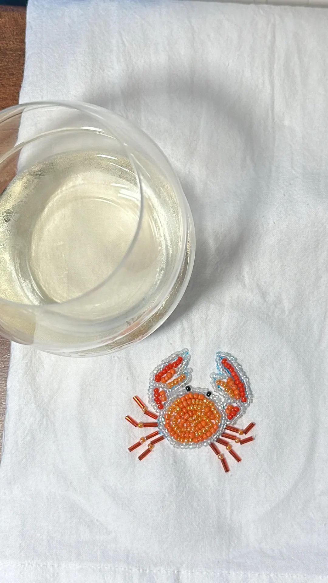 Crab Beaded Kitchen Towel - Etsy | Etsy (US)