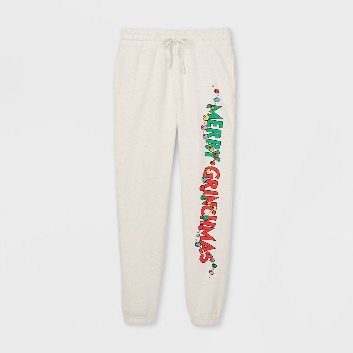 Adult The Grinch Graphic Joggers - Oatmeal | Target