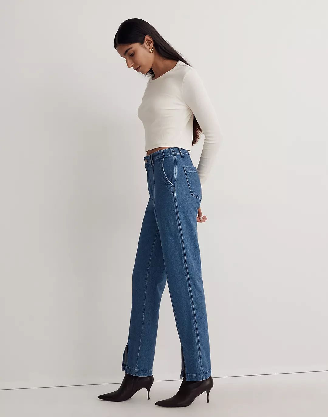 The Perfect Vintage Jean in Medium Indigo Wash: Seamed Edition | Madewell