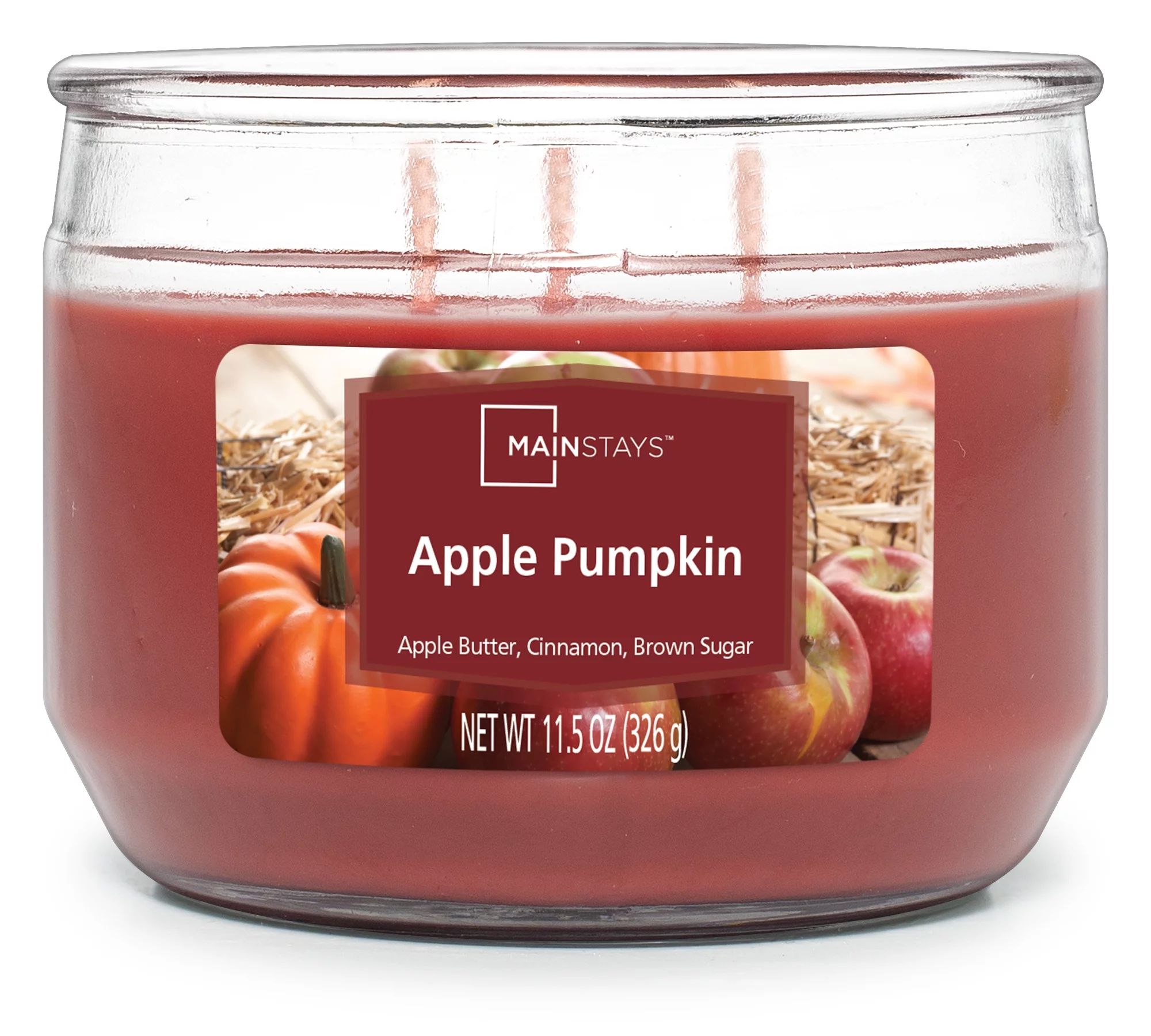 Mainstays Apple Pumpkin Scented 3 Wick Candle, 11.5 oz. | Walmart (US)