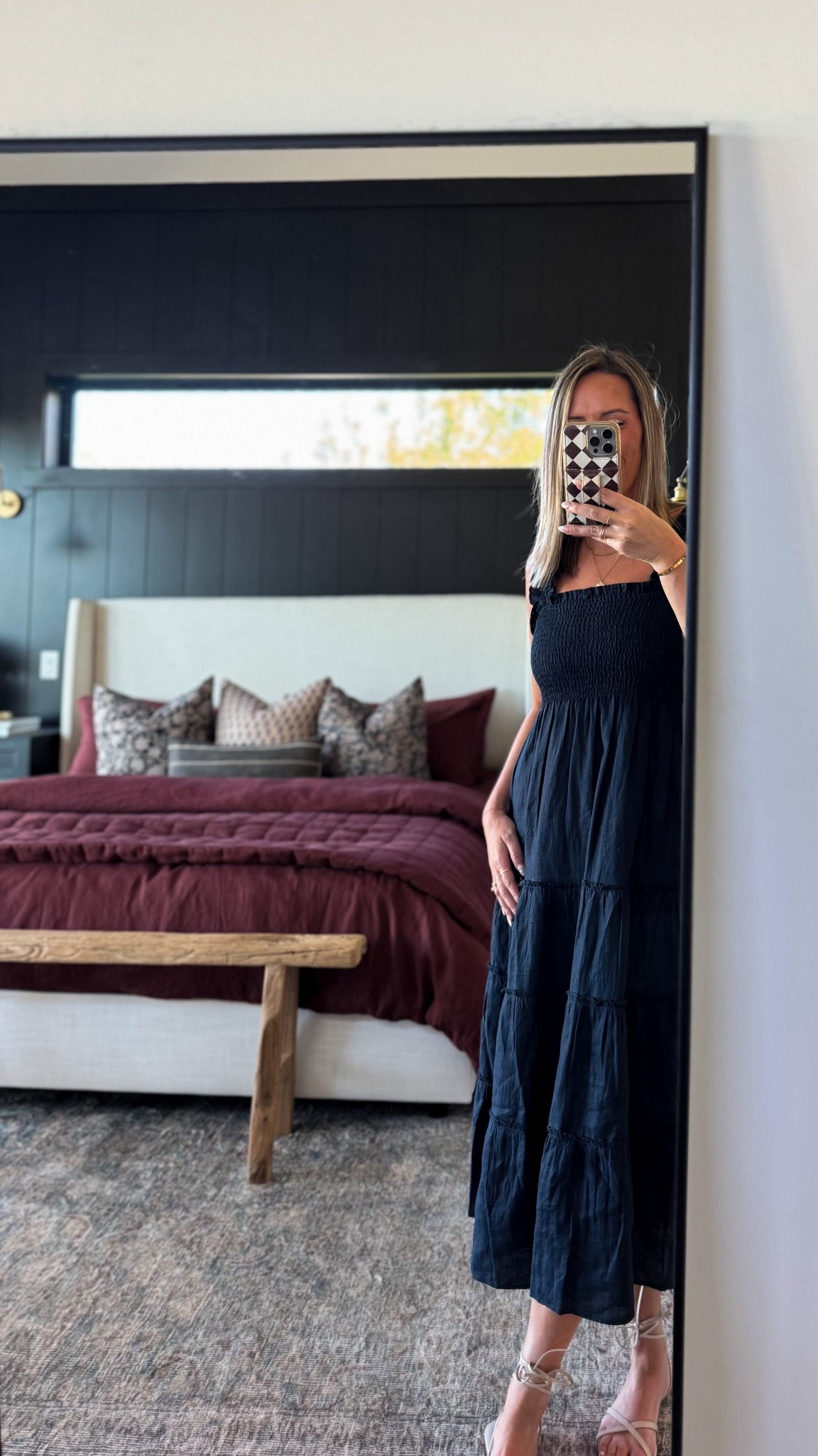 Feeling all the cozy fall vibes over here. This deep berry bedding from @onequince brought instant autumn warmth to our bedroom and it’s all made from European linen—duvet, quilt, shams, all of it. And this black linen dress? Also Quince. Lightweight, flattering, and under $50. If you’re craving a modern fall bedroom refresh (or just love good linen), this setup’s for you. 

#LTKMidsize #LTKFindsUnder50 #LTKHome
