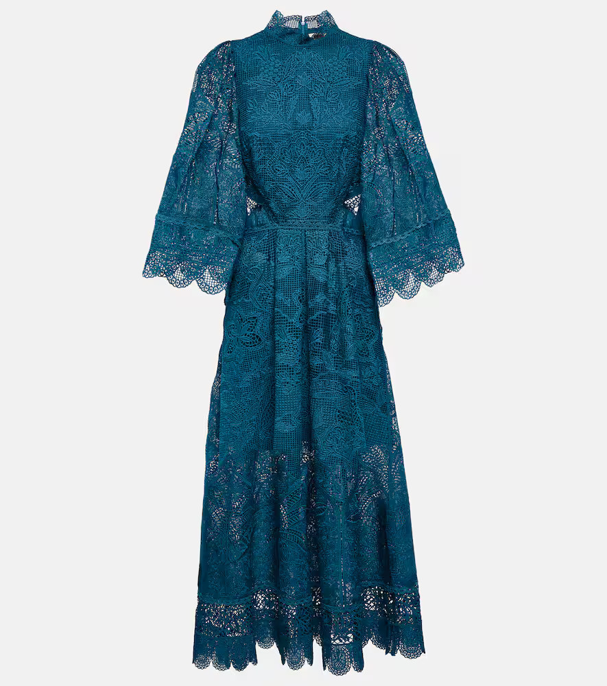 Farm Rio Cutout lace guipure midi dress | Mytheresa (US/CA)