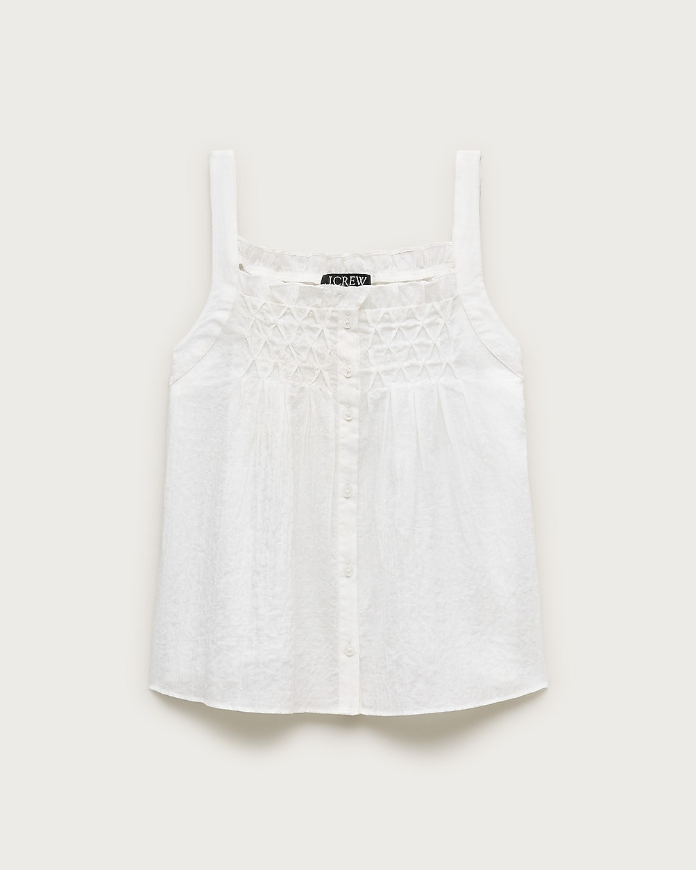 Smocked crinkle tank top | J. Crew US