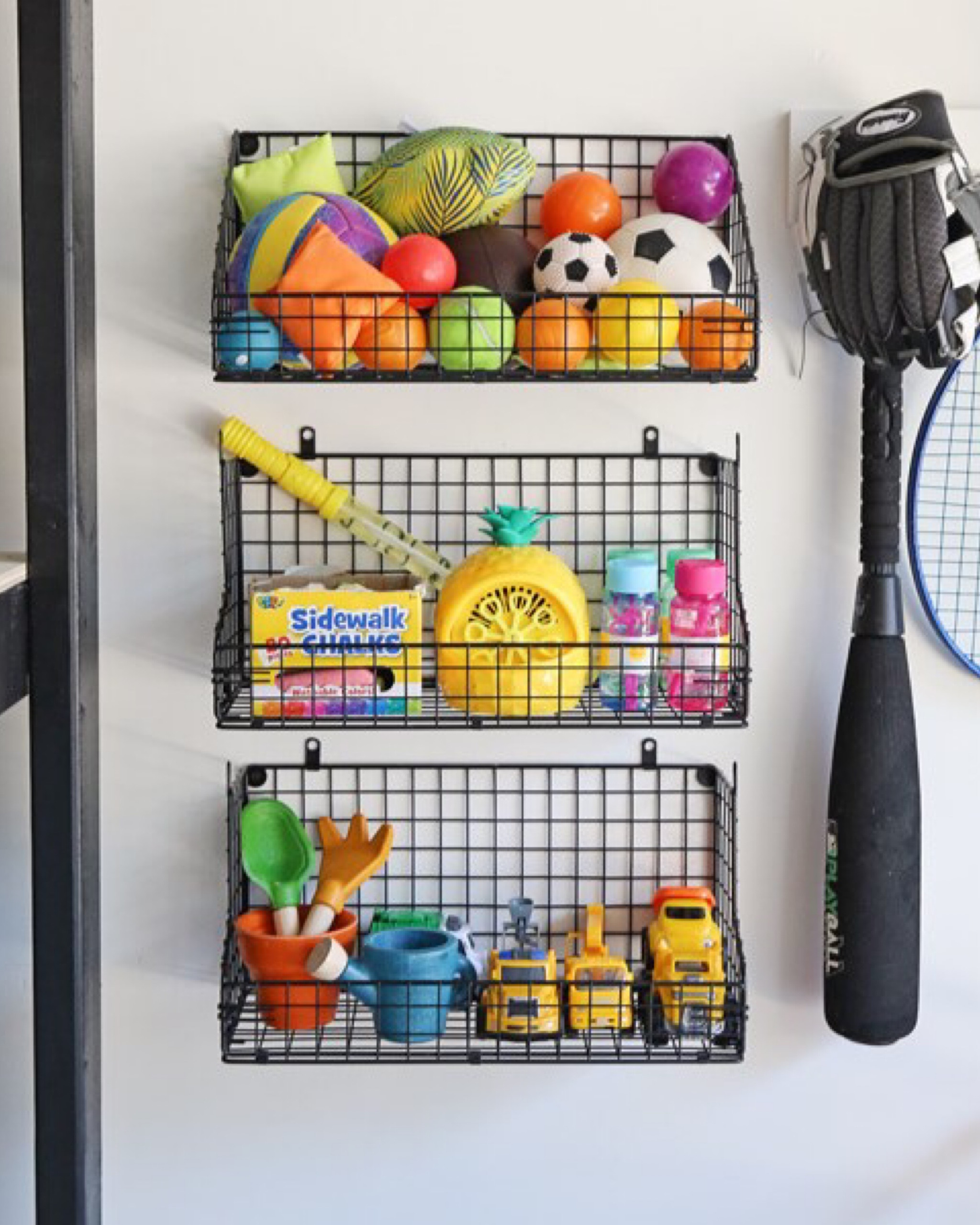 Storage baskets for kids toys or smaller items.

Wall mount metal wire basket set of 3 amazon 

#LTKhome #LTKfindsunder50