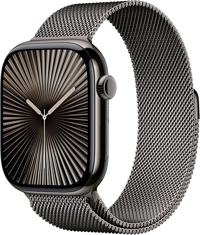 Apple Watch Series 10 [GPS + Cellular 46mm case] Smartwatch with Slate Titanium Case with Slate M... | Amazon (US)