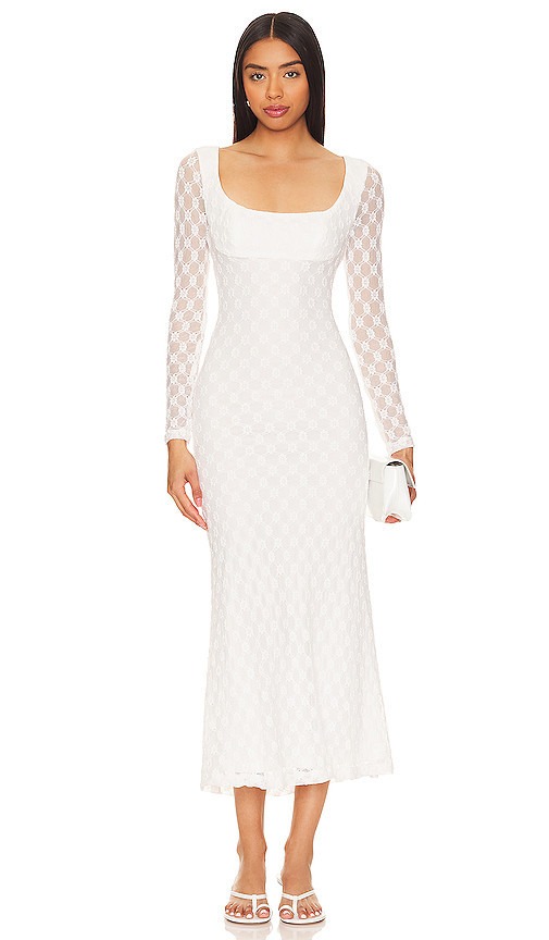 Bardot Adoni Midi Dress in White. Taglia 10. Also in 12, 2, 4, 6, 8. | Revolve Clothing (Global)