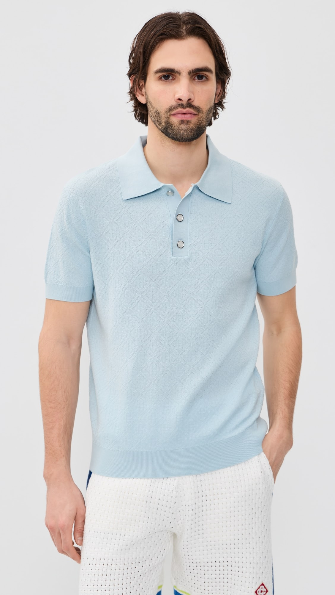 Pointelle Monogram Polo | Shopbop