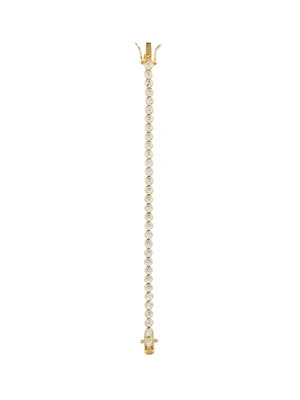 JAMES BEZEL RIVIÈRE BRACELET IN LAB WHITE SAPPHIRE, 18K GOLD VERMEIL | Dorsey