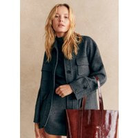 Sézane Rosalie jacket in dark charcoal grey