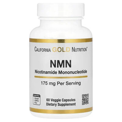 California Gold Nutrition, NMN, 175 mg, 60 Veggie Capsules | iHerb