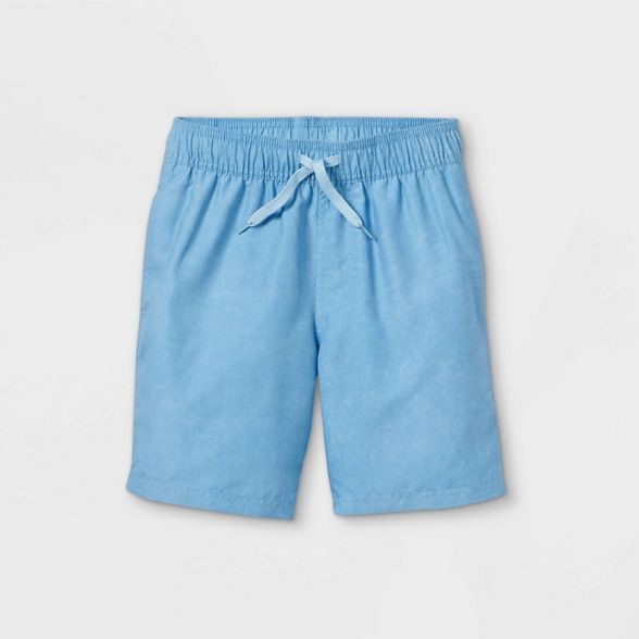 Boys' Solid Swim Shorts - Cat & Jack™ Light Blue | Target