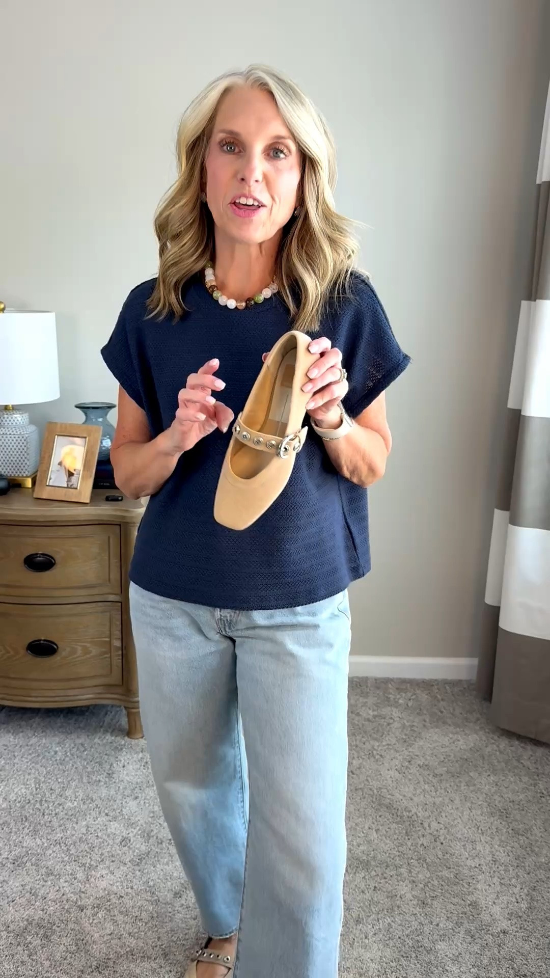 Seriously such cute Mary Jane’s. Still trending and the neutral color is always good. TTS and comfortable. Wearing 26 jeans and XS sweater

#LTKgrwm #LTKootd #LTKOver40