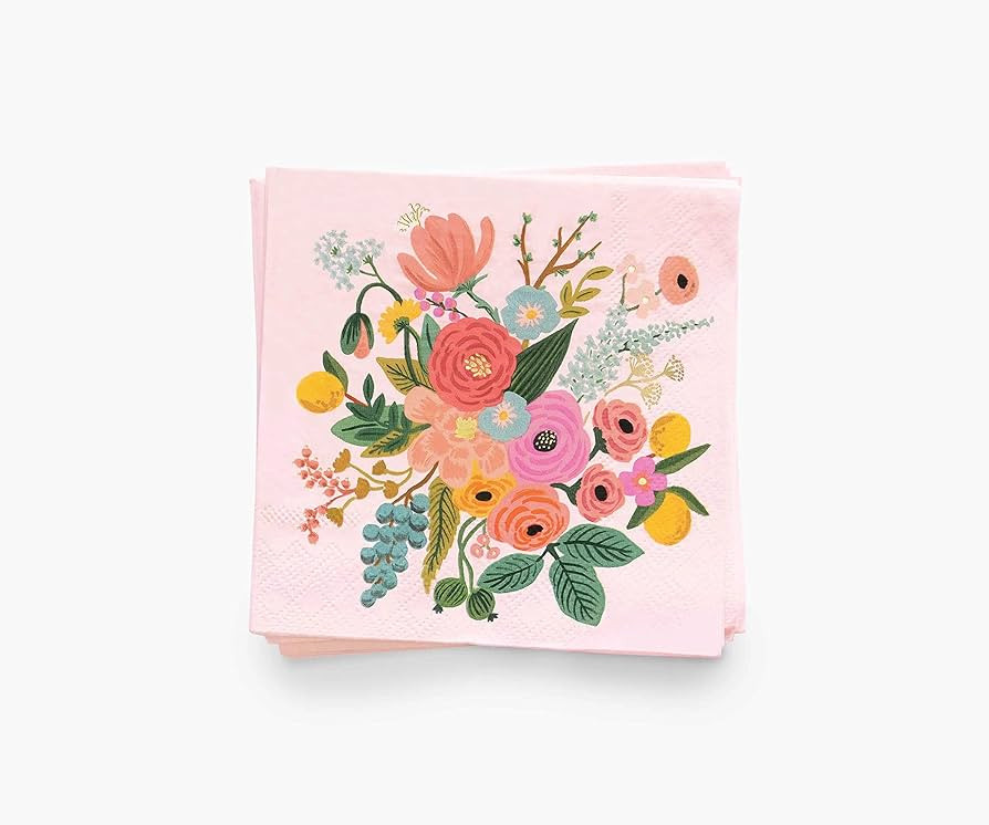 Rifle Paper Co. Garden Party Cocktail Napkins, 5" L x 5" W, Set of 20, Floral Design Cocktail Nap... | Amazon (US)