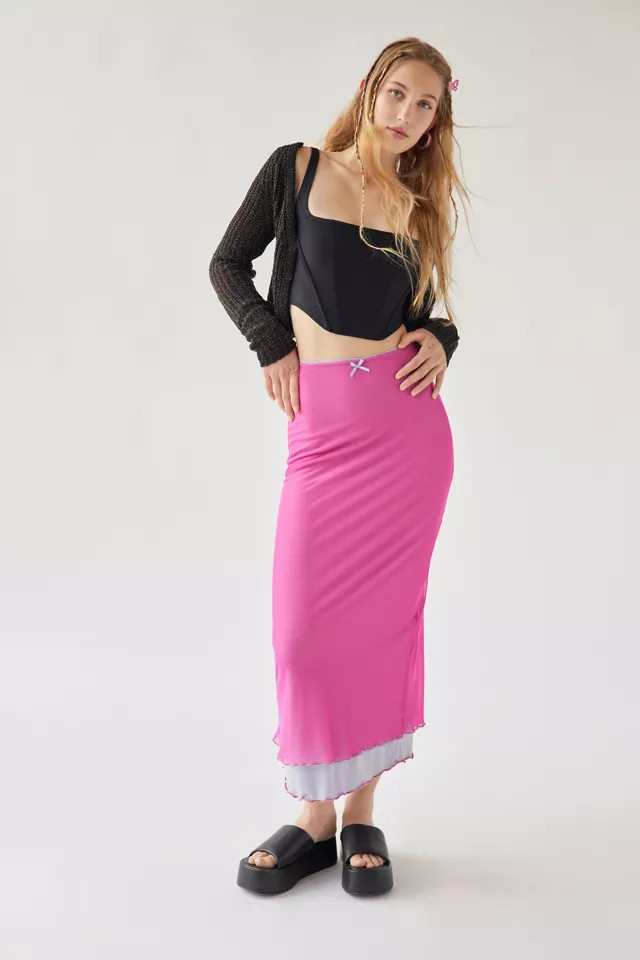 UO Mariah Layer Midi Skirt | Urban Outfitters (US and RoW)