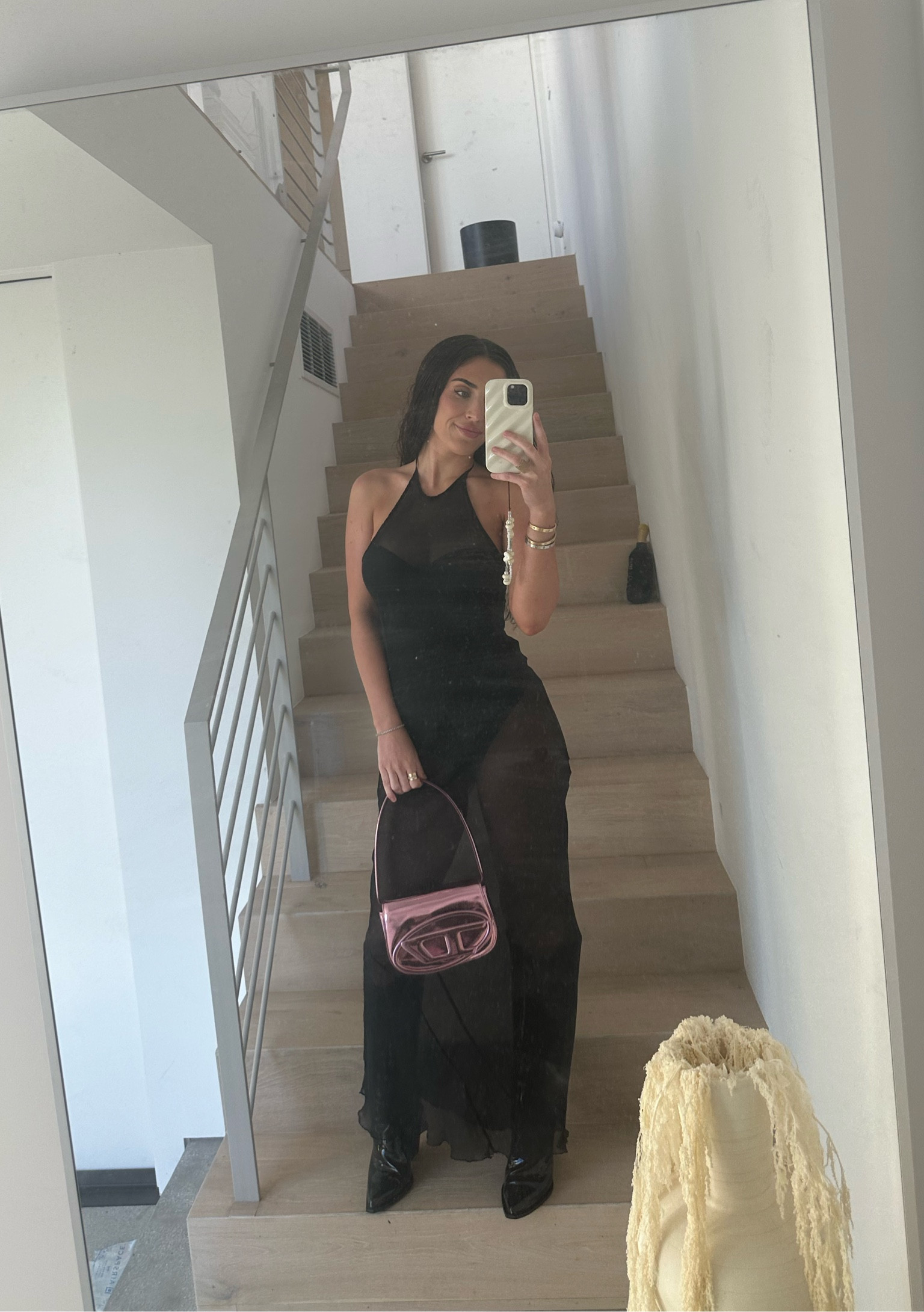 Shop my red carpet look for the rock to recovery concert! Opted for this sheer chiffon gown (nightgown lol) from Skims. Wore a wolford strapless bodysuit / shape wear with a high waist booty short on top since the bodysuit is a thong. Paired with my black patent Toral cowboy boots and a pink metallic shoulder bag from Diesel FW23 

#LTKstyletip #LTKitbag #LTKparties