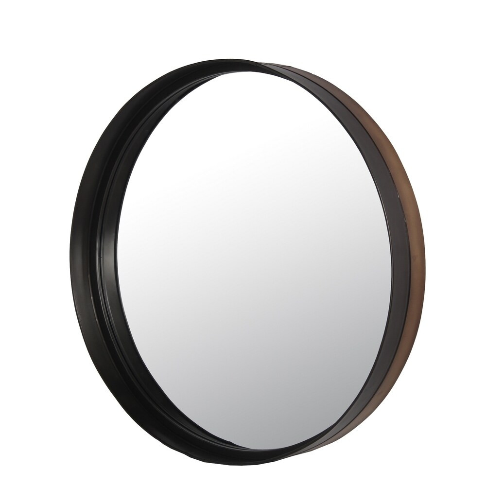 Privilege X Large Round Metal Mirror | Bed Bath & Beyond