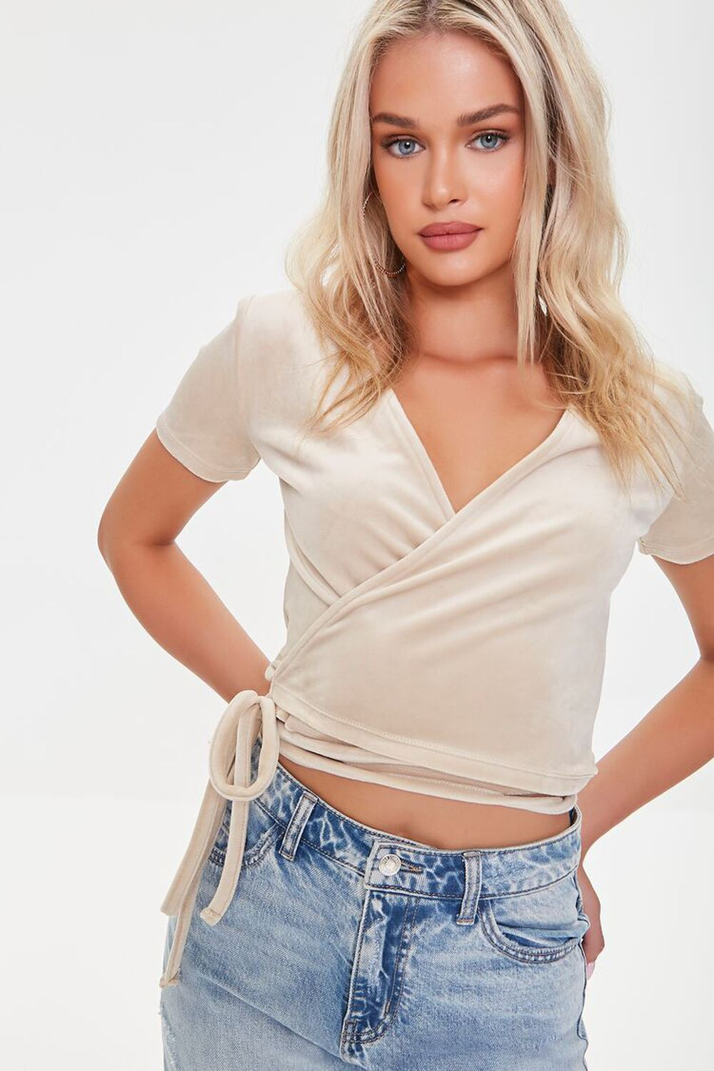 Velvet Wrap Crop Top | Forever 21 | Forever 21 (US)