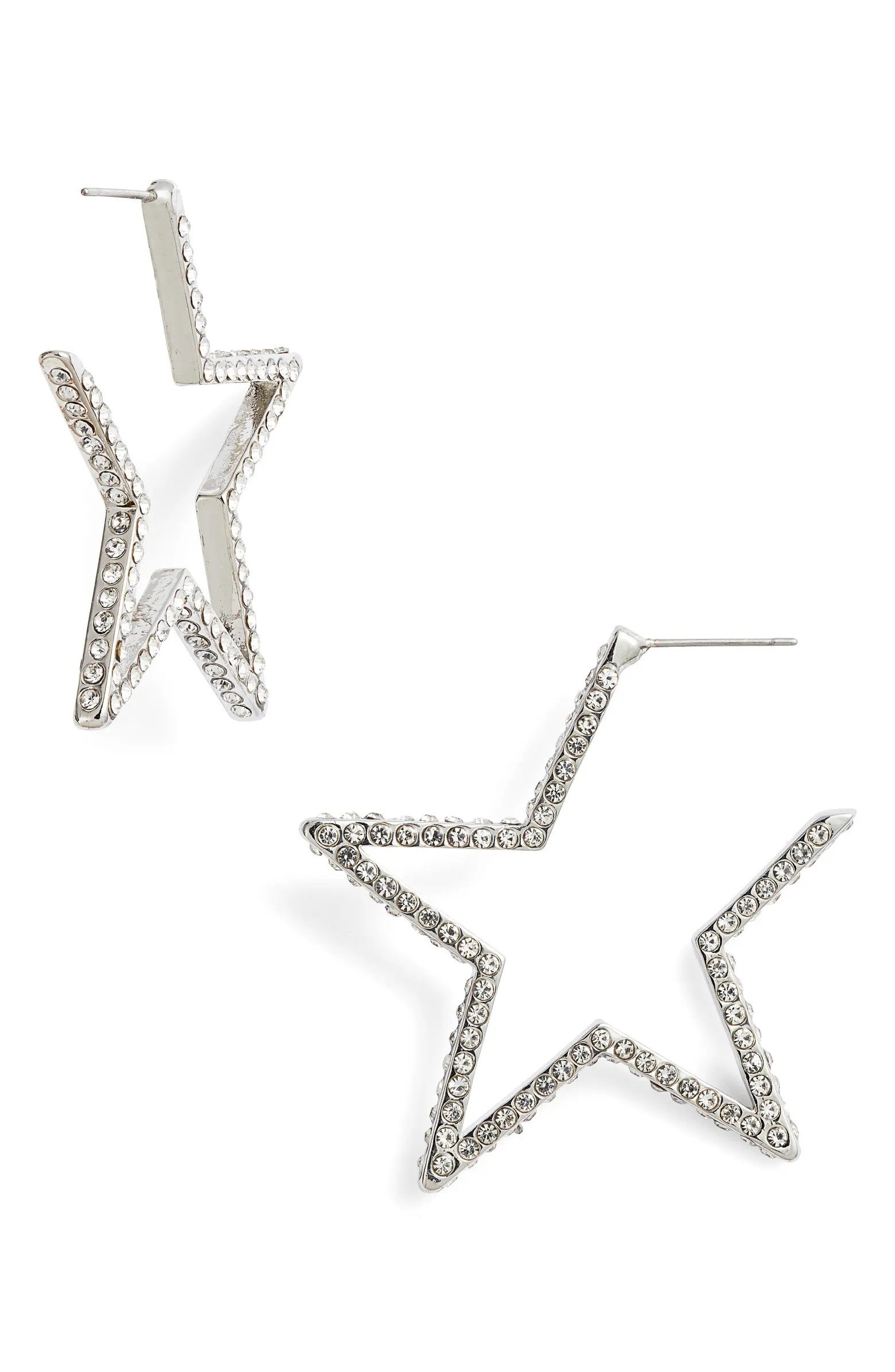 BP. Pavé Star Hoop Earrings | Nordstrom | Nordstrom
