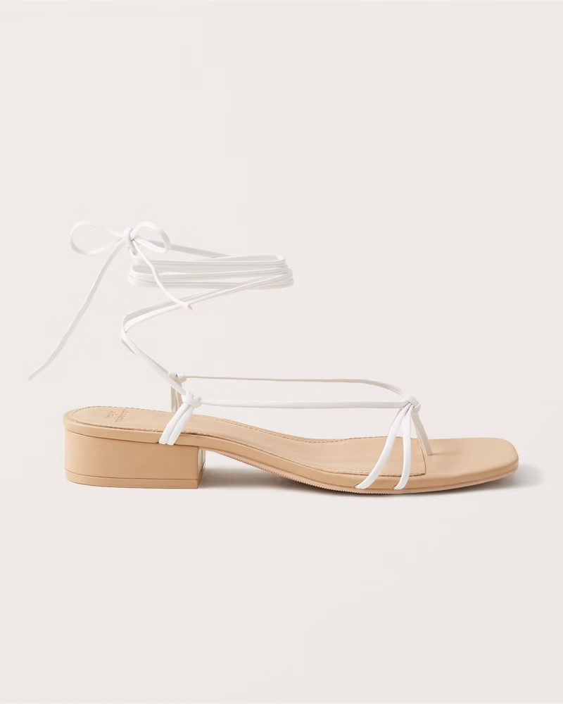 Strappy Block Heel Sandals | Abercrombie & Fitch (US)