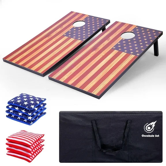 LED Cornhole Board Set - Light Up Bean Bag Toss with 6 Bags, by MinnARK | Walmart (US)