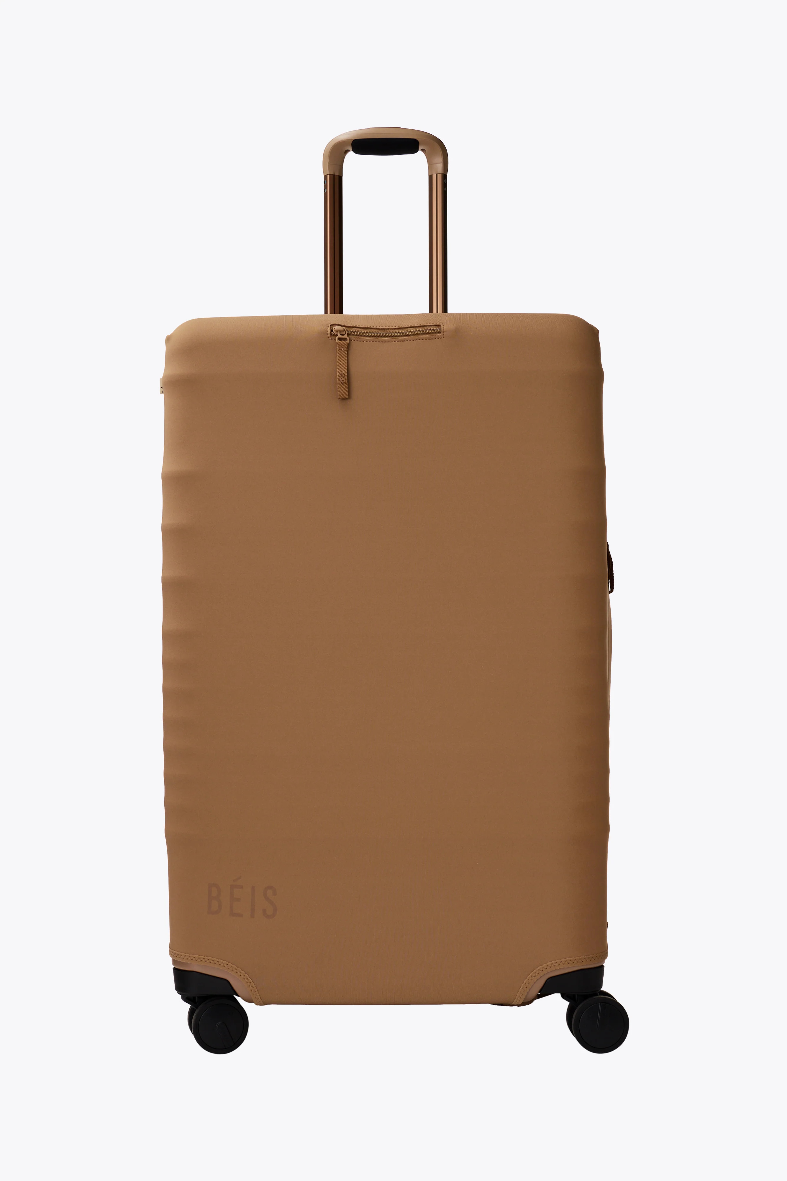 BÉIS 'The Large Check-in Luggage Cover' in Camel - Large Check-In Luggage Cover Protector in Lig... | BEIS