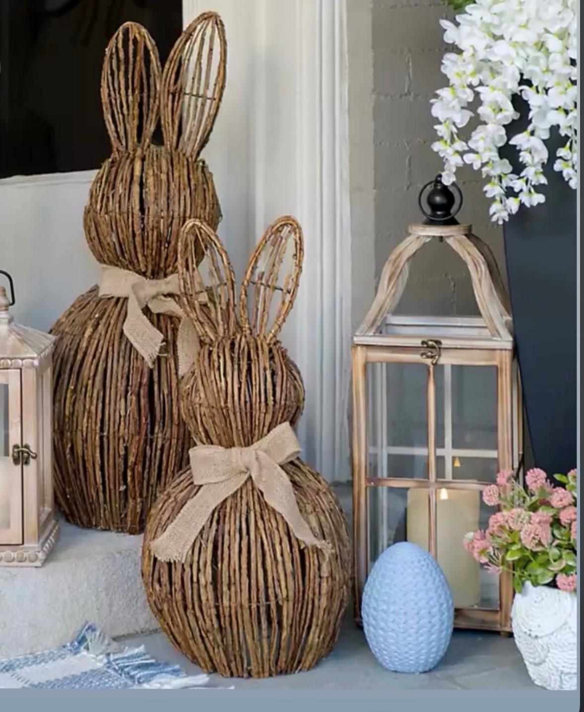 These darling rattan bunnies just got marked down! 

#LTKSeasonal #LTKHome
