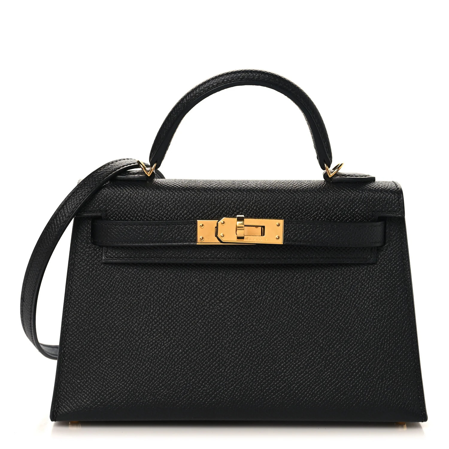Epsom Mini Kelly Sellier 20 Black | FASHIONPHILE (US)