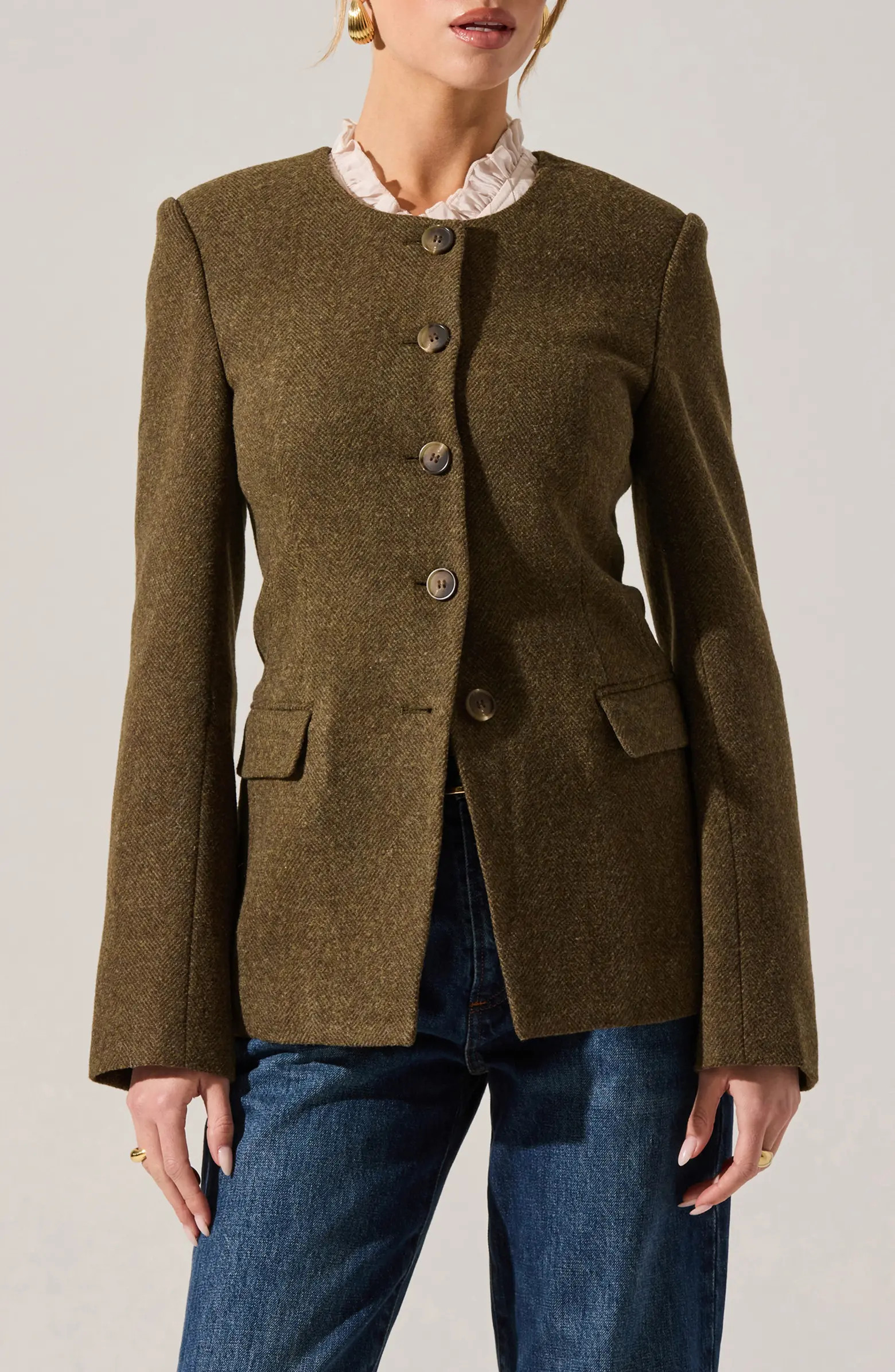 ASTR the Label Bellmere Herringbone Tweed Jacket | Nordstrom | Nordstrom