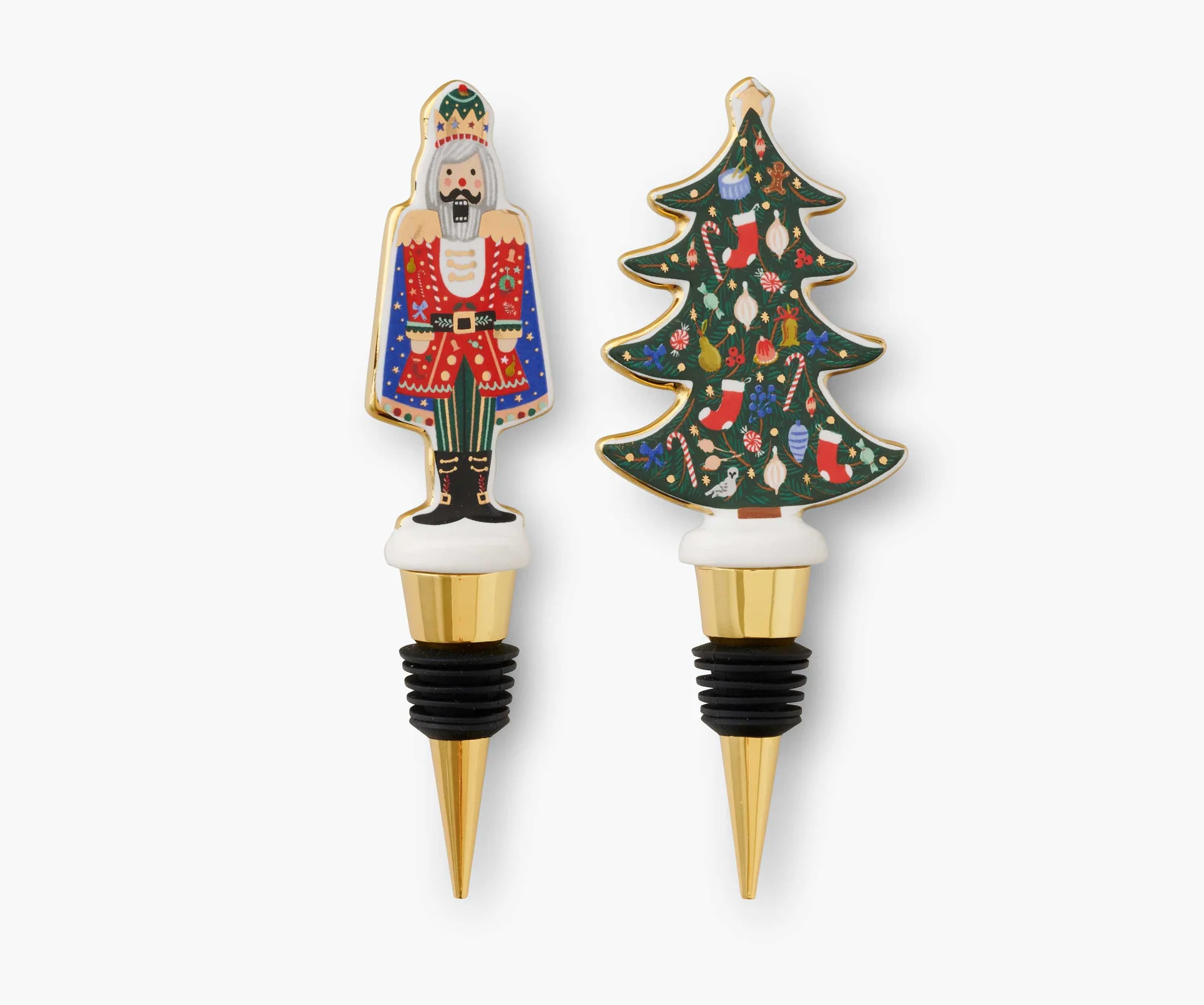 Porcelain Wine Stopper Set - Nutcracker | Rifle Paper Co.