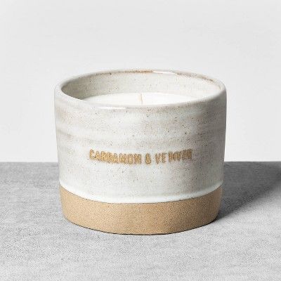 9oz Cardamom &#38; Vetiver Reactive Glaze Ceramic Container Candle - Hearth &#38; Hand&#8482; wit... | Target