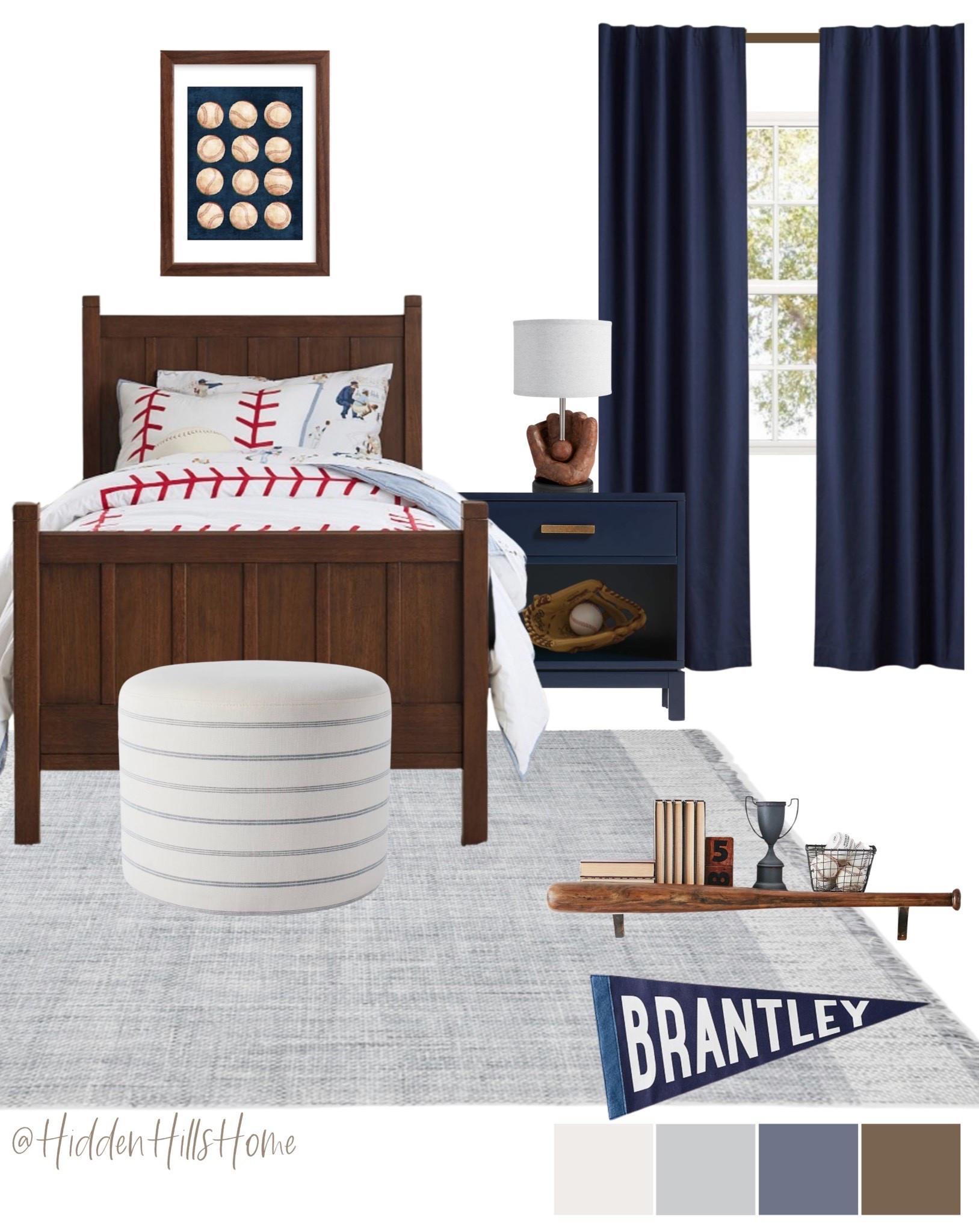 Baseball themed bedroom, kids baseball room, sports themed boys bedroom mood board, home decor ideas, masculine kids room Inspo #boysroom

#LTKHome #LTKSaleAlert #LTKKids