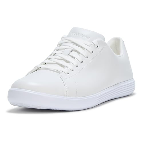 Cole Haan Women's Shoes - Grand Crosscourt Lightweight Leather Sneaker, White/Skyway, 10-W US | Amazon (US)