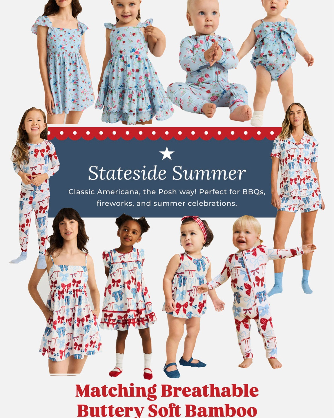 Mommy and Me Family Matching 4th of July Outfits!! You will not find a more comfortable and breathable natural material than bamboo, which is perfect for a hot summer Independence Day!￼
Check out @Posh Peanut’s new fourth of July bamboo outfits and pajamas for babies, toddlers and women! ￼
I love the sibling, matching options for boys and girls and of course moms! 
I’ve also included some adorable patriotic swimwear for kids and my favorite pop-up canopy, which is perfect for your Fourth of July barbecue! ￼

Sun dress. Kids dresses. Rompers. Baby dress. Toddler fashion. Fourth of July outfits. Independence Day outfits. Patriotic outfits. Patriotic shirts. Red white and blue. Nontoxic. Breathable fabric. Hypoallergenic. Viscose. Cotton. Posh peanut. Baby clothes. Baby fashion. America. USA. Mom fashion. Moms over 40. Memorial Day sale.

#LTKKids #LTKBaby #LTKmomlife