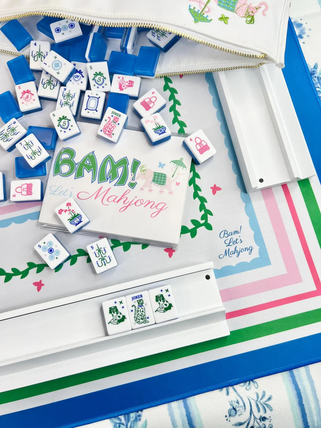 Mahjong Tiles Grandmillennial and Matching Neoprene Mat - Etsy | Etsy (US)