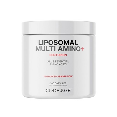Codeage Liposomal Multi Amino+ BCAA & EAA Supplement, Free-Form Branched-Chain Amino Acids - 240ct | Target