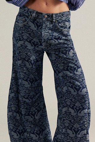 We The Free Eden Jacquard High Slouchy Flare Jeans | Free People (Global - UK&FR Excluded)
