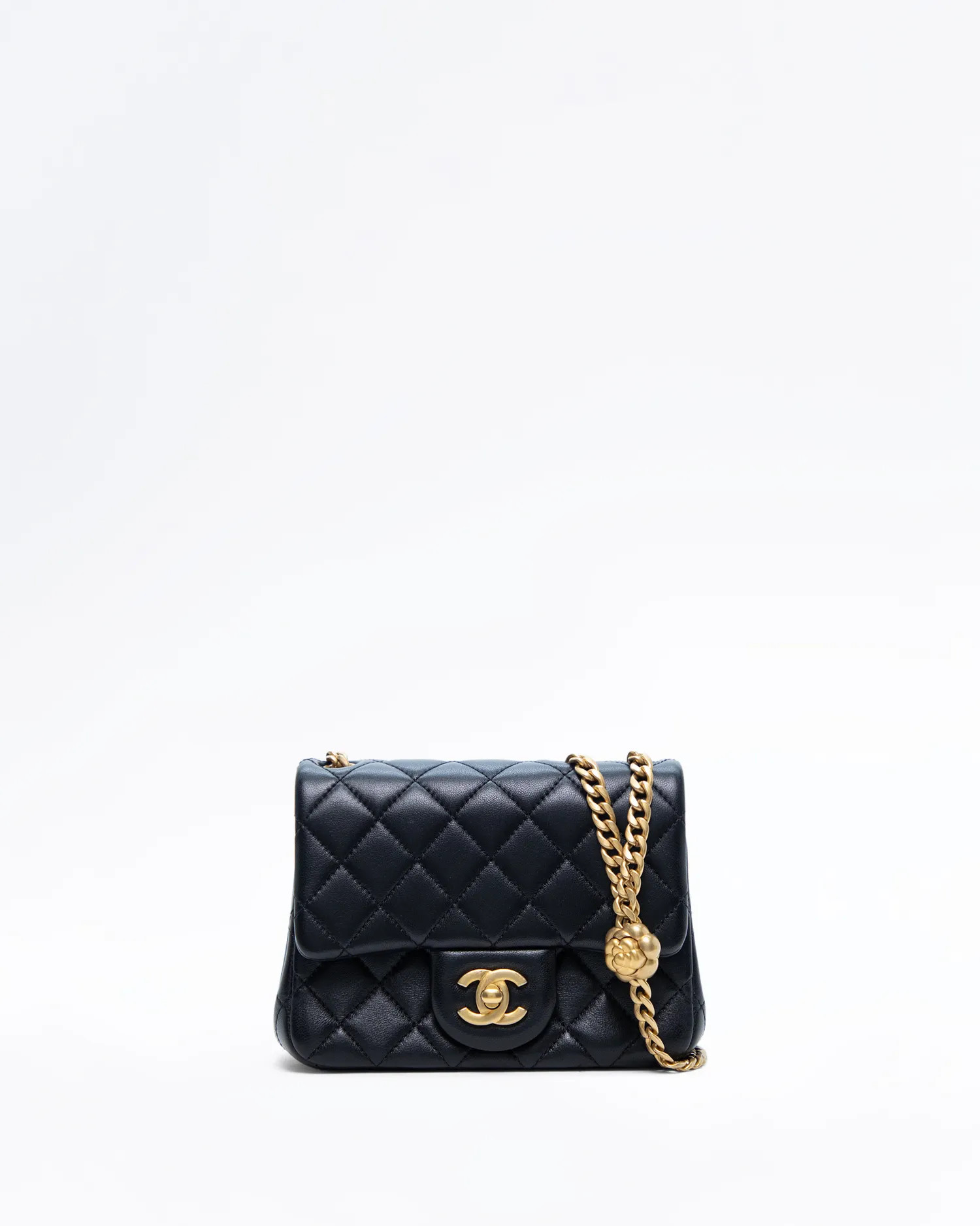 Lambskin Sweet Camellia Mini Flap Bag | Vivrelle