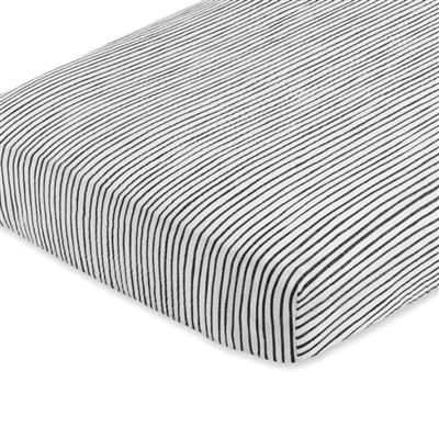 aden + anais lovestruck - striped classic crib sheet | aden + anais
