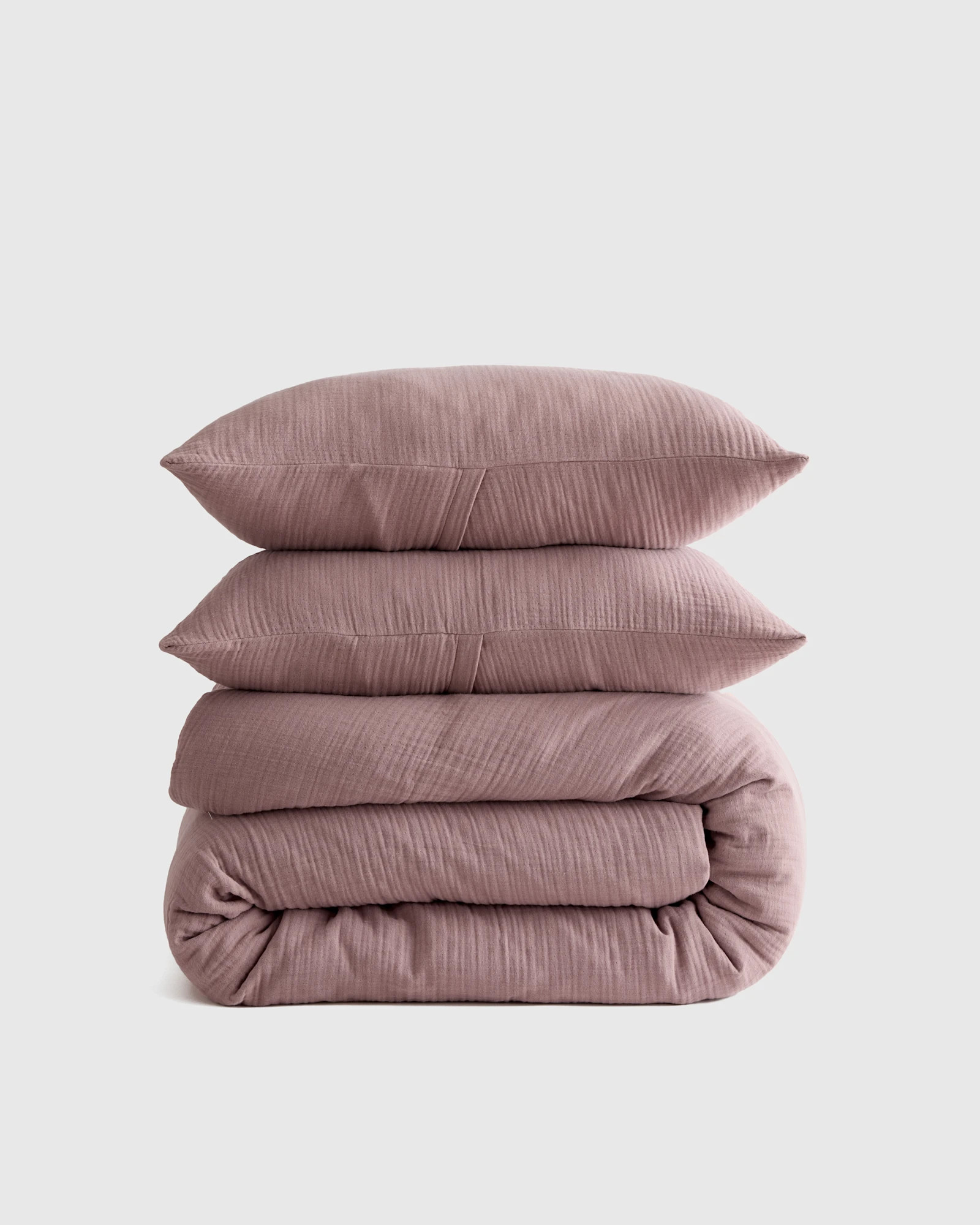 Organic Airy Gauze Duvet Cover Set in Fig | Quince