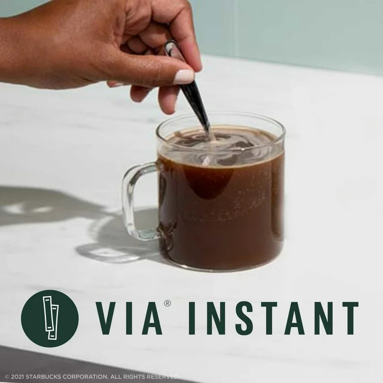 Starbucks VIA Pike Place Roast, Medium Roast Instant Coffee Packets, 8 Count | Walmart (US)